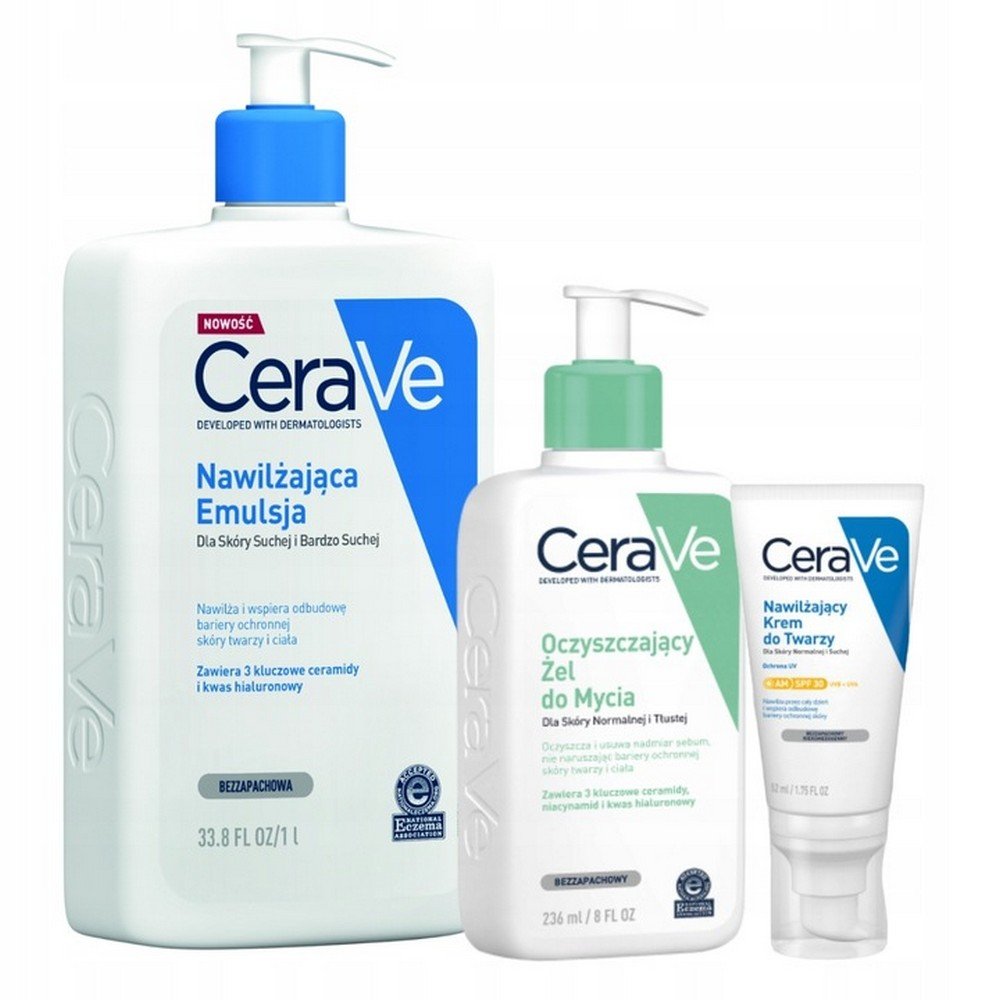 cerave purifying washing gel 236ml cream spf30 CeraVe Purifying Cleansing Gel + Face Cream SPF30 Set