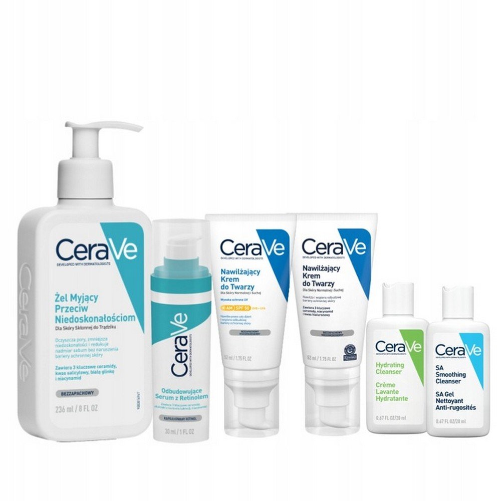 cerave skinstreaming acne set gel serum face cream spf50 cream CeraVe Skin Streaming Acne Set: Gel, Serum, Face Cream, SPF50