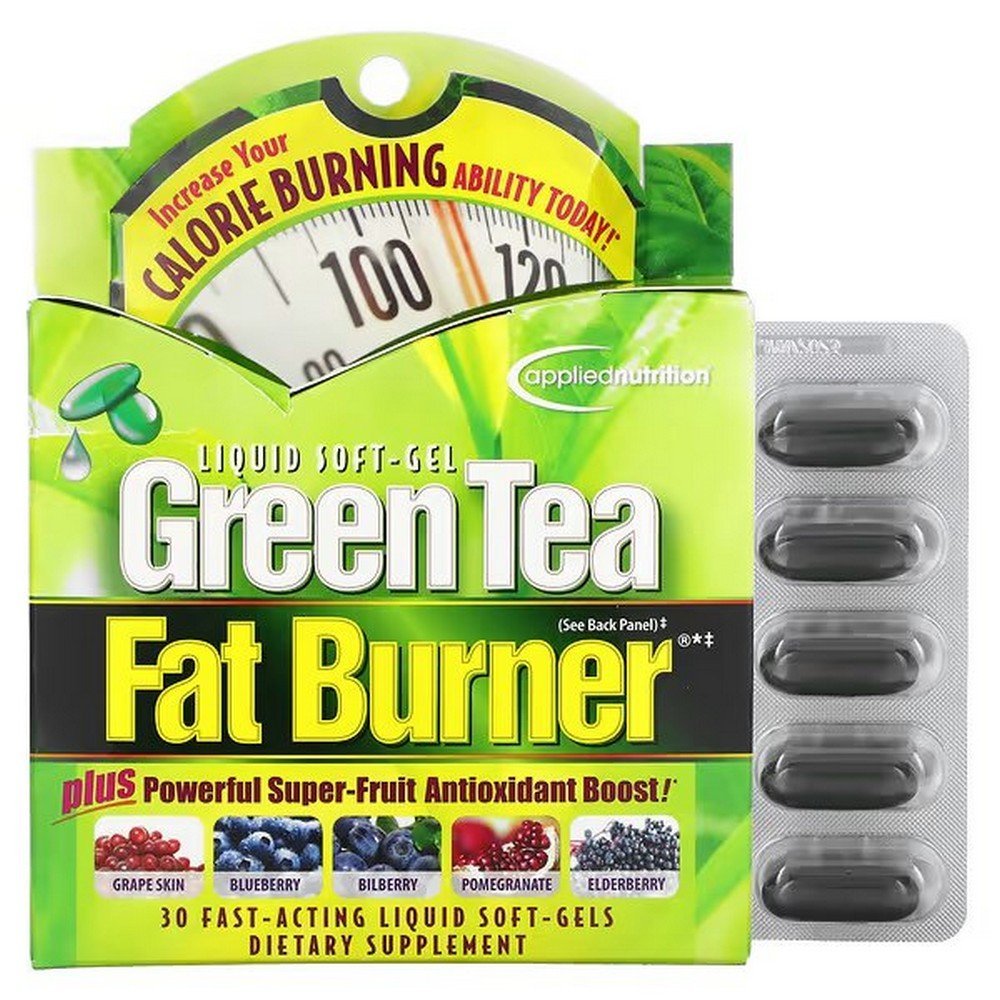 applied nutrition green tea fat burner 30 fast acting liquid soft gels Applied Nutrition Green Tea Fat Burner – 30 softgels