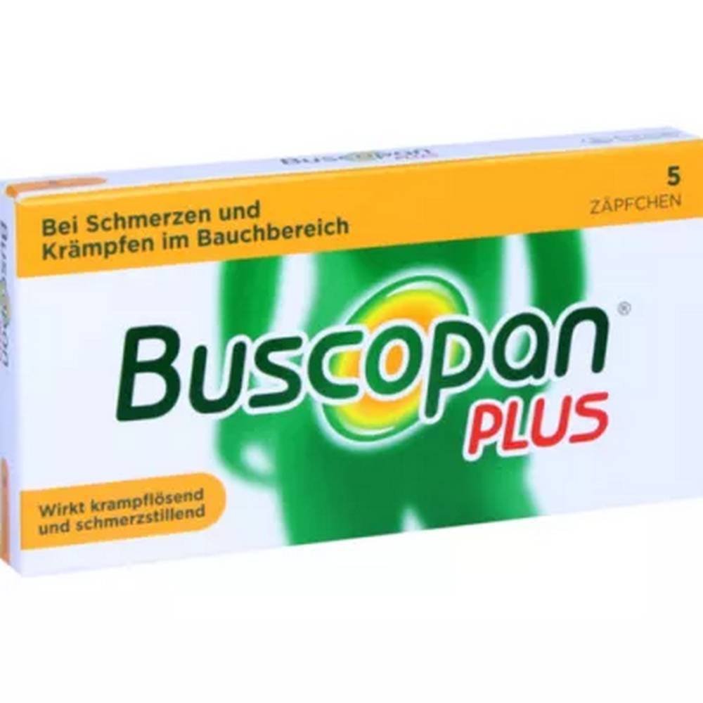 buscopan plus 10 mg800 mg suppositories 5 pcs BUSCOPAN Plus 10 mg/800 mg suppositories — 5 pcs