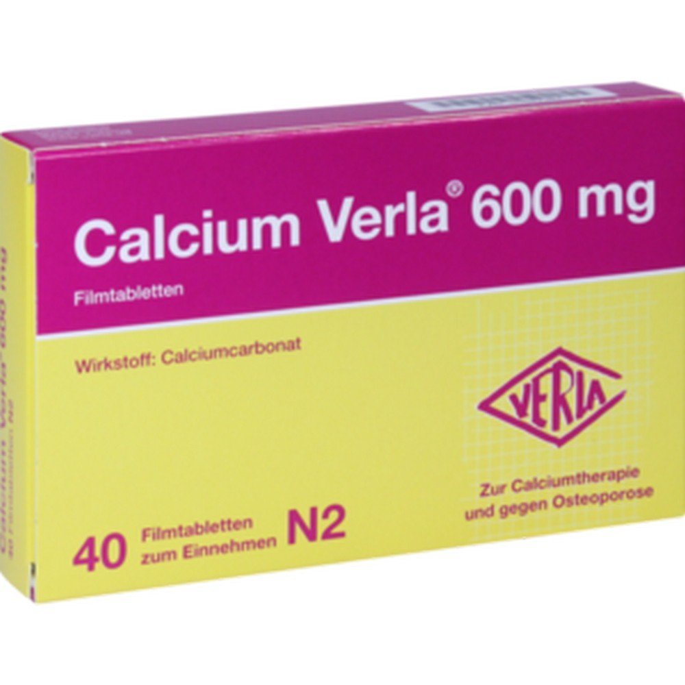 calcium verla 600 mg film coated tablets 40 pcs CALCIUM VERLA 600 mg film-coated tablets, 40 pcs