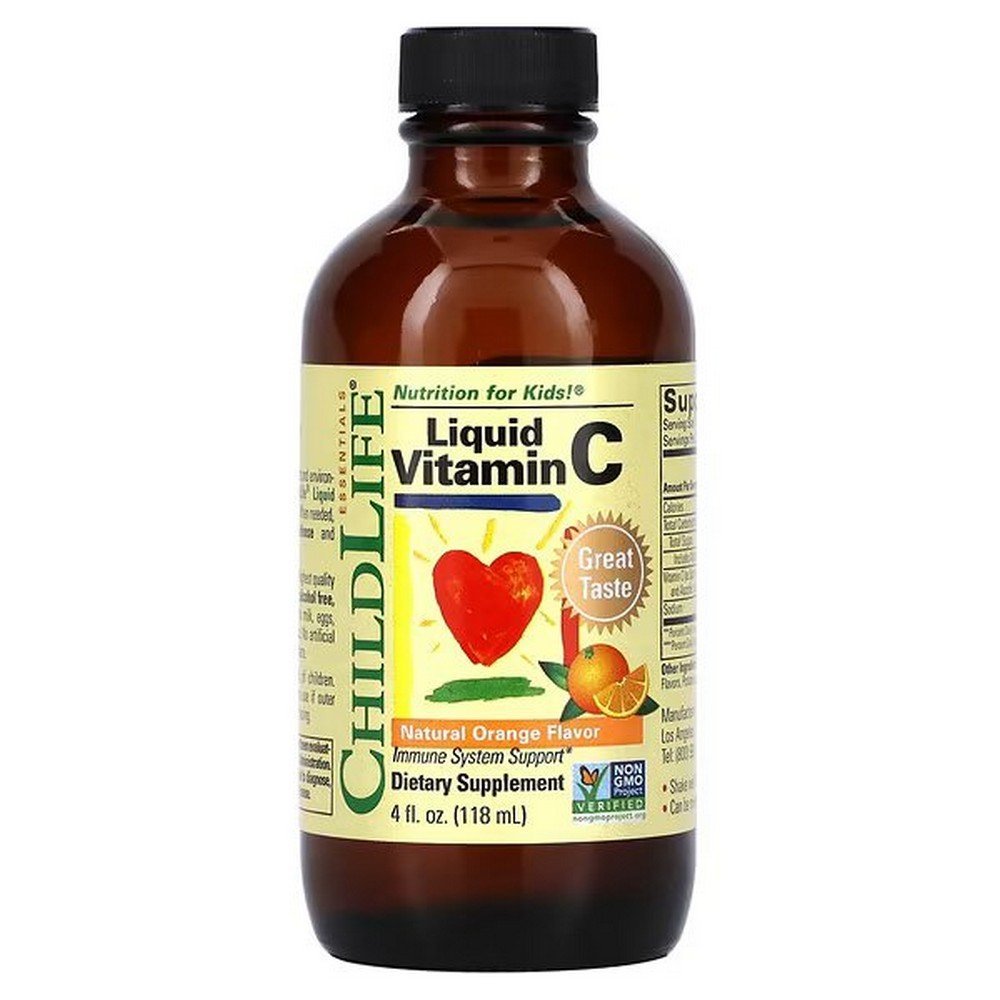childlife essentials essentials liquid vitamin c natural orange 4 fl oz 1185 ml ChildLife Essentials Liquid Vitamin C Natural Orange 118.5 ml (4 fl oz)