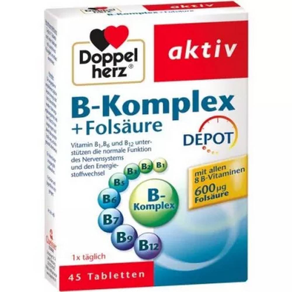 doppelherz b complexfolic acid tablets 45 pcs Doppelherz B Complex + Folic Acid Tablets 45 Pieces