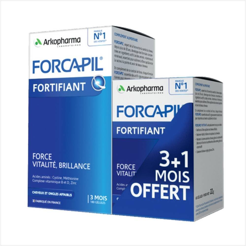 forcapil hair 18060 forcapil cheveux Forcapil Hair 180 + 60 Capsules