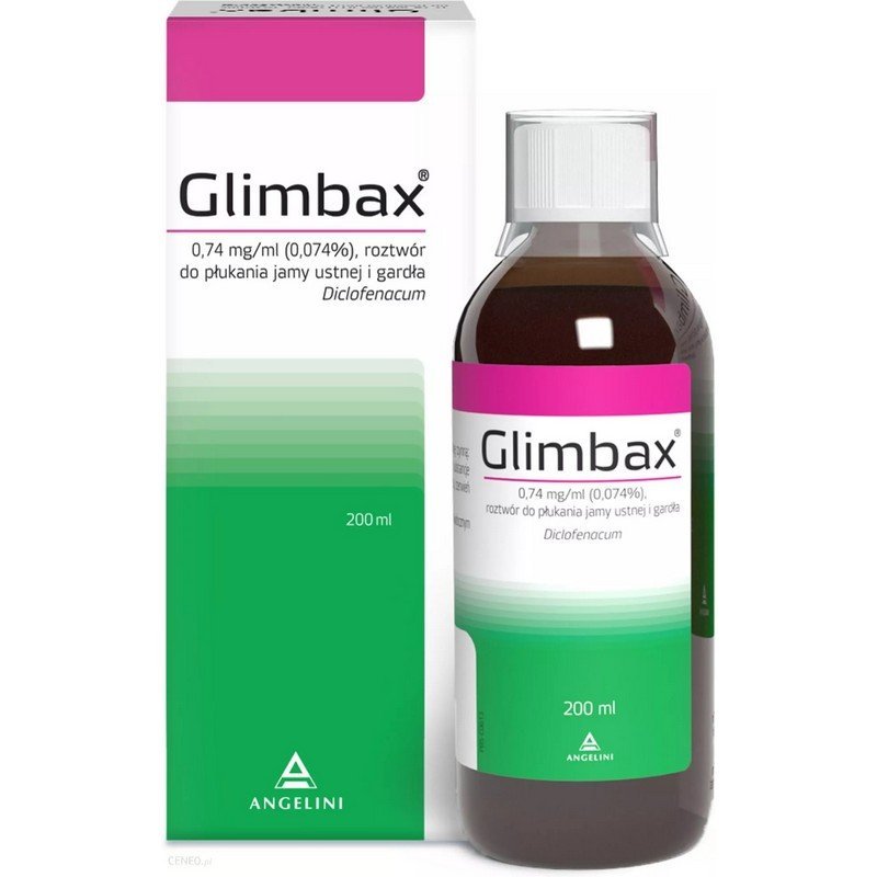 glimbax throat rinse solution 200ml Glimbax throat rinse solution 200 ml