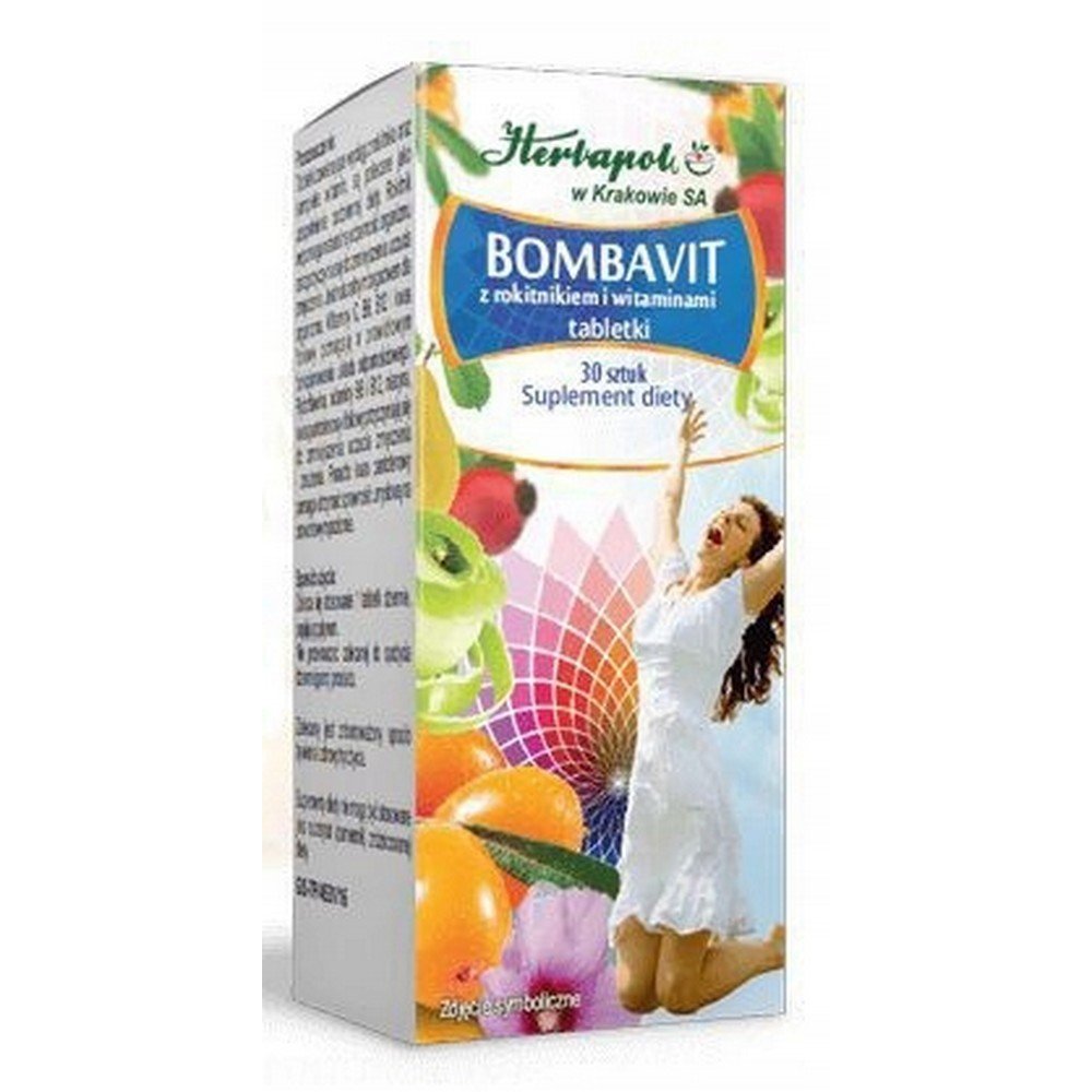 herbapol krakowdietary supplements bombavit with sea buckthorn and vitamins30suplementy diety bombavit z rokitnikiem i witaminami 30 Herbapol Kraków Bombavit with Sea Buckthorn and Vitamins 30 pcs