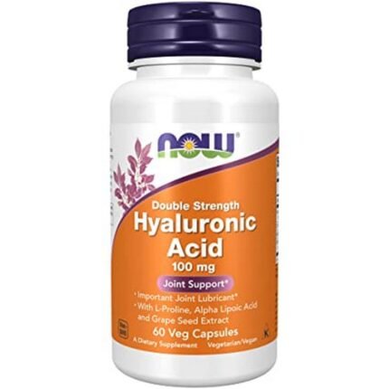 NOW Foods Hyaluronic Acid 100 mg Joint Support Capsules 60 Pieces
