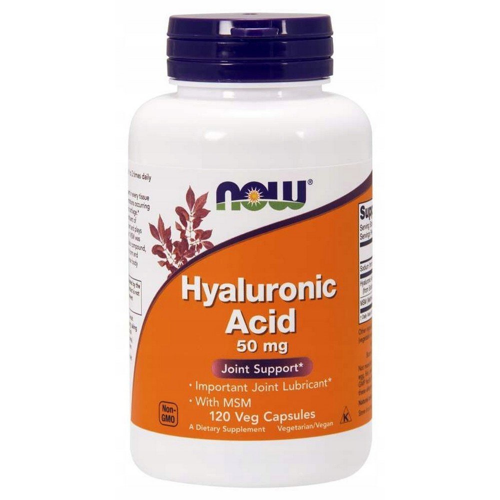 hyaluronic acid 50 mg acid joints 120 caps now foods NOW Foods Hyaluronic Acid 50 mg Joint Support 120 Capsules