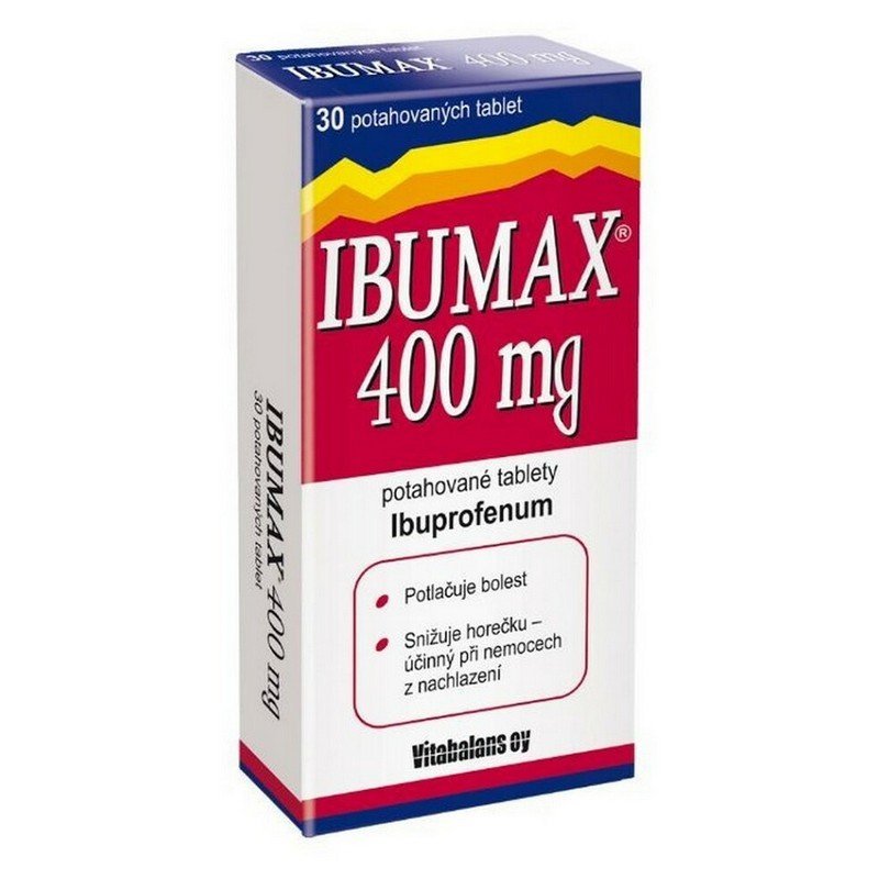 ibumax 400 mg portblflm 30 x 400 mg Ibumax 400 mg film-coated tablets 30 pcs
