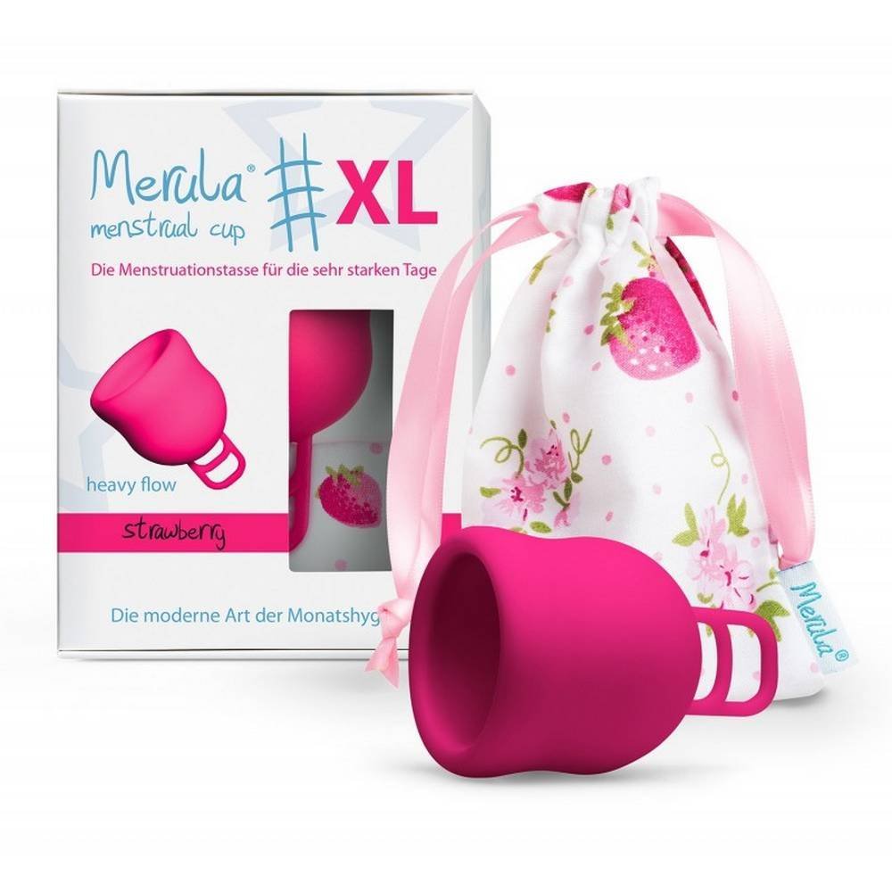 merula menstrual cup xl strawberry Merula Menstruationstasse XL Strawberry