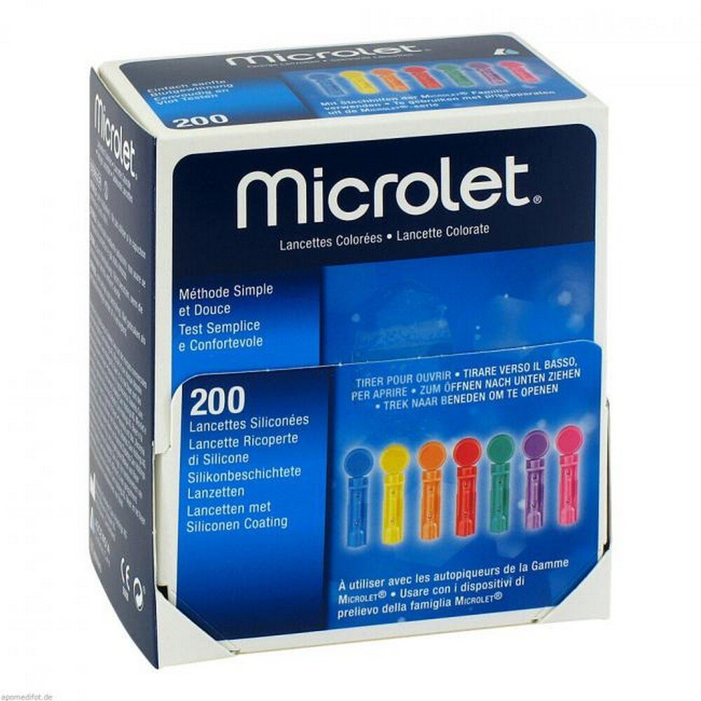 microlet lancets colored 200 pcs Microlet Colored Lancets 200 pcs