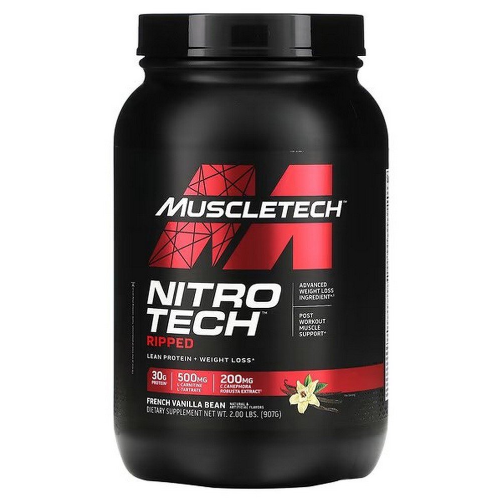 muscletech nitro tech ripped lean protein weight loss chocolate fudge brownie 2 lbs 907 g MuscleTech Nitro Tech Ripped Chocolate Fudge Brownie – 907 g