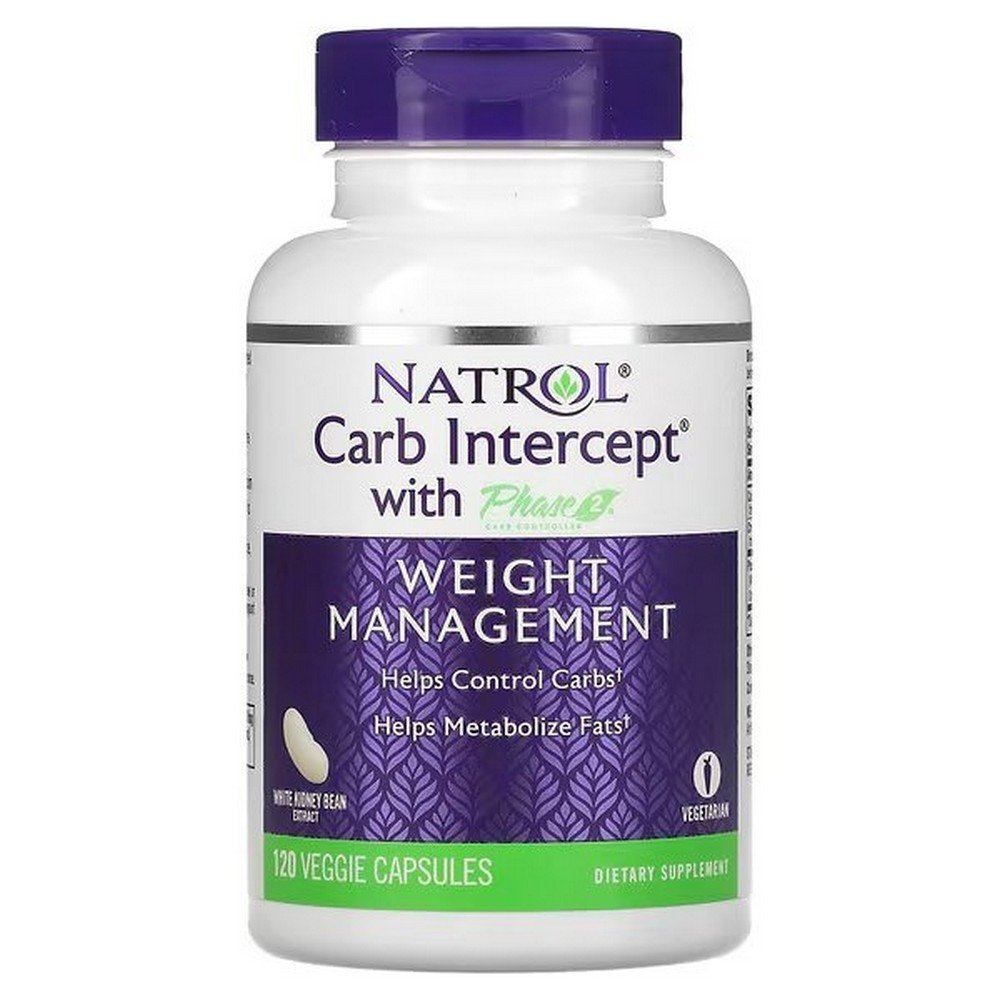 natrol carb intercept with phase 2 carb controller 120 veggie capsules Natrol Carb Intercept Phase 2 – 120 veggie caps