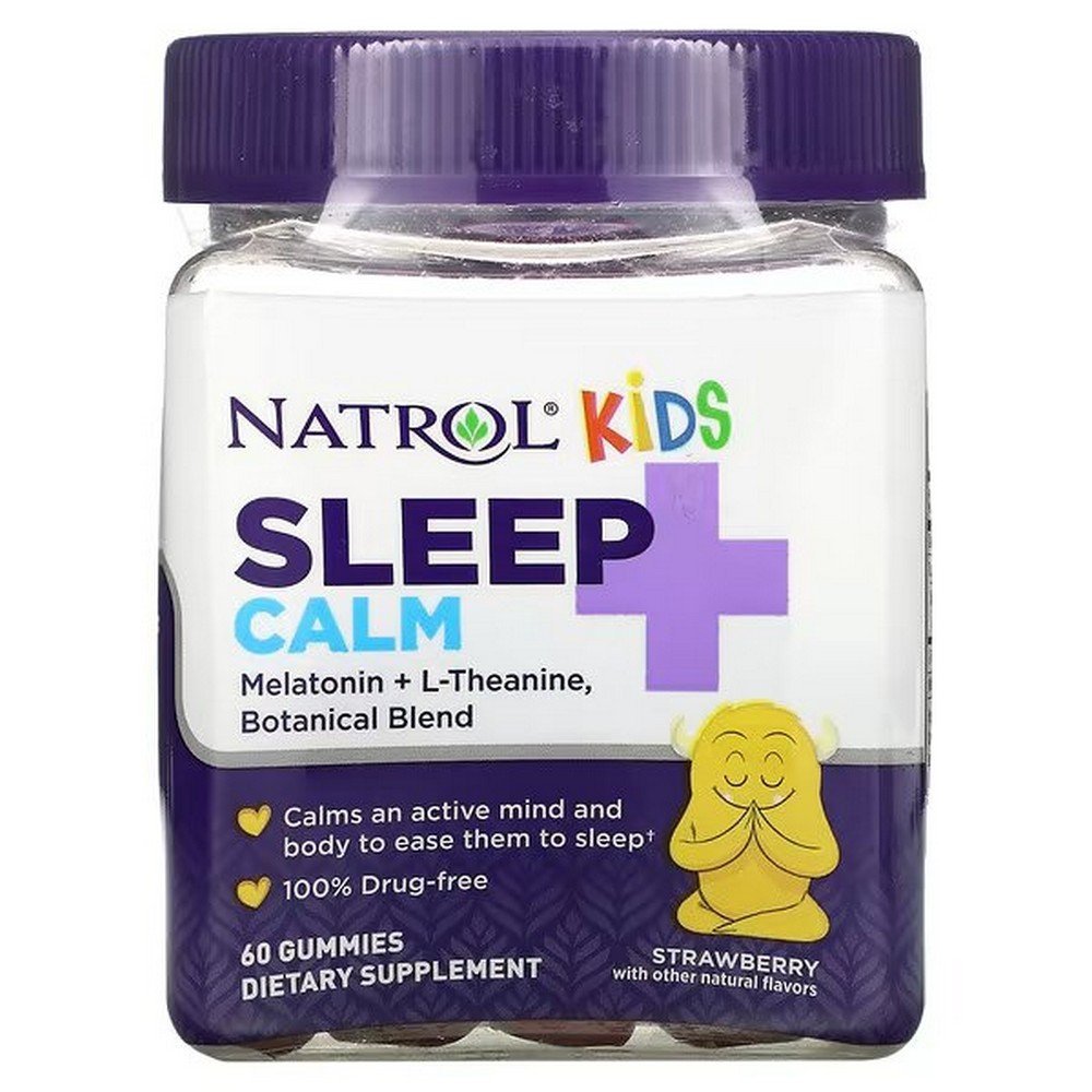 natrol kids sleep calm ages 4 and up strawberry 60 gummies Natrol Kids Sleep + Calm Strawberry 60 Gummies