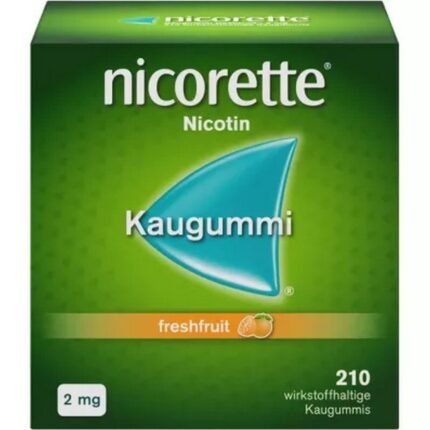 NICORETTE 2 mg freshfruit chewing gum, 210 pcs