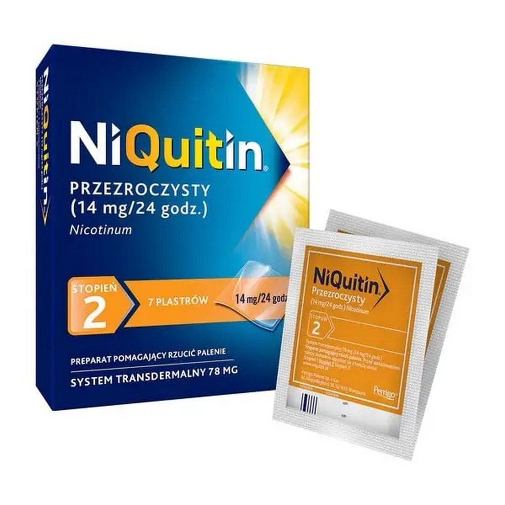 niquitin transparent 14 mg 24 h 78 mg transdermal patch grade 2 patch 7 pcs Niquitin transparent, 14 mg / 24 h, 78 mg transdermal patch, grade 2, patch, 7 pcs.