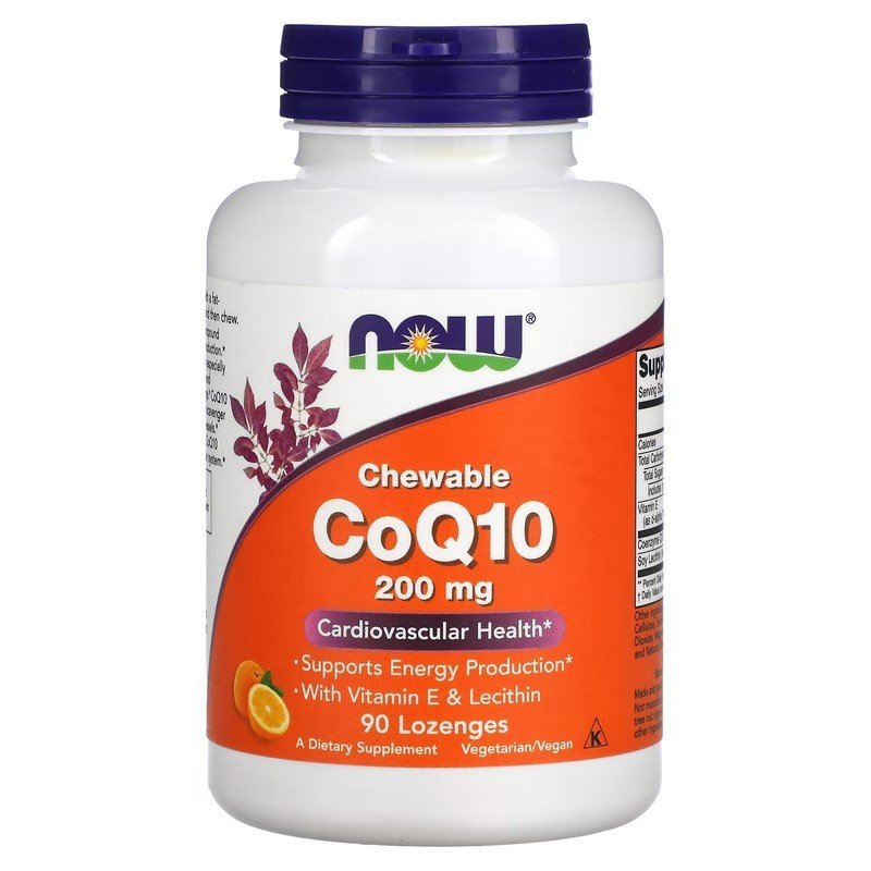 now foods chewable coq10 200 mg 90 lozenges NOW Foods Chewable CoQ10 200 mg 90 Lozenges