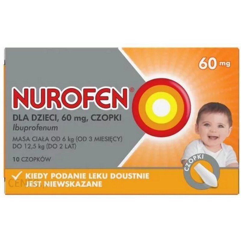 nurofen for children suppositories ibuprofen 60mg Nurofen for Children Suppositories 60 mg (Ibuprofen) 10 pcs