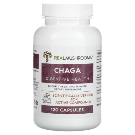 Real Mushrooms Chaga Digestive Health 120 Capsules