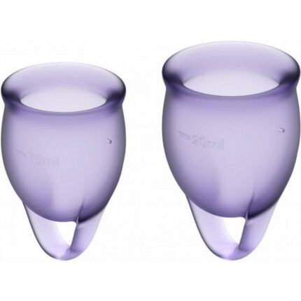 Satisfyer Feel Confident Menstruationstassen-Set (Lila 15 ml + 20 ml)