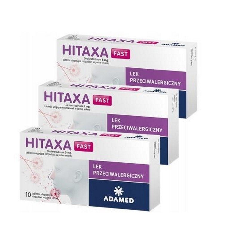 set of 3x hitaxa fast 5mg 10 tablets Hitaxa Fast 5 mg tablets (set of 3 × 10)