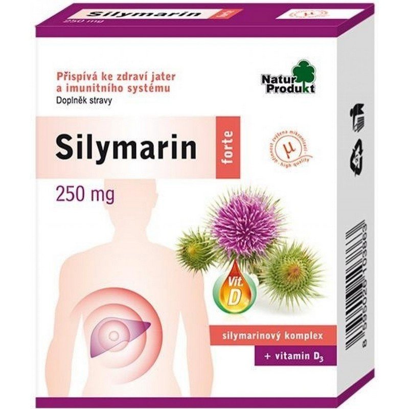 silymarin forte 250 mg vitamin d 40 tab Silymarin Forte 250 mg + vitamin D 40 tab