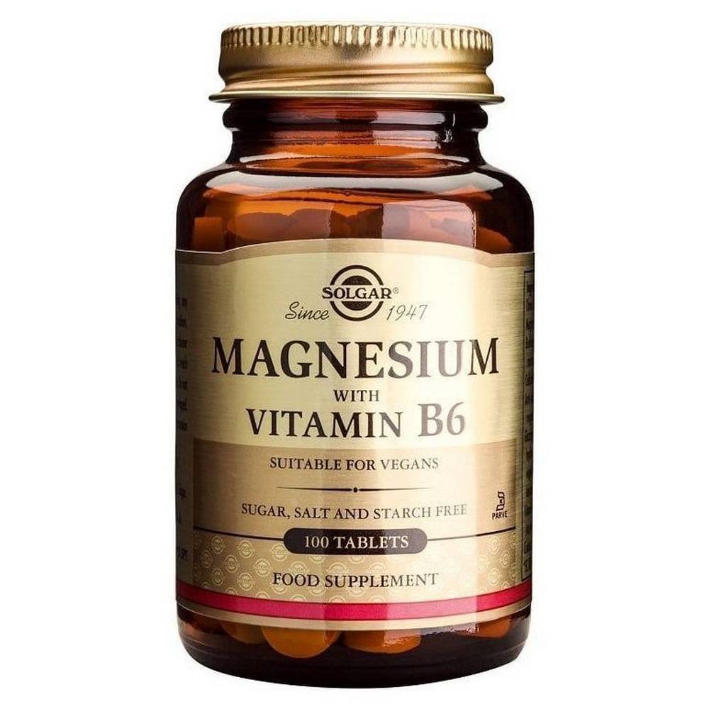 solgar magnesium with vitamin b6 tablets 100 pieces Solgar Magnesium with vitamin B6, tablets, 100 pieces