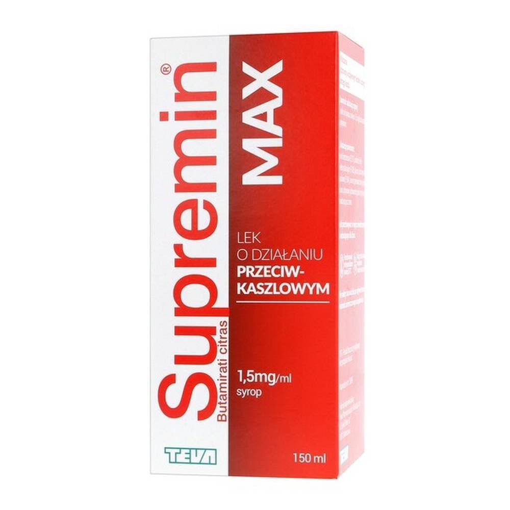 supremin max 15 mgml syrup 150 ml Supremin Max 1.5 mg/ml Syrup 150 ml