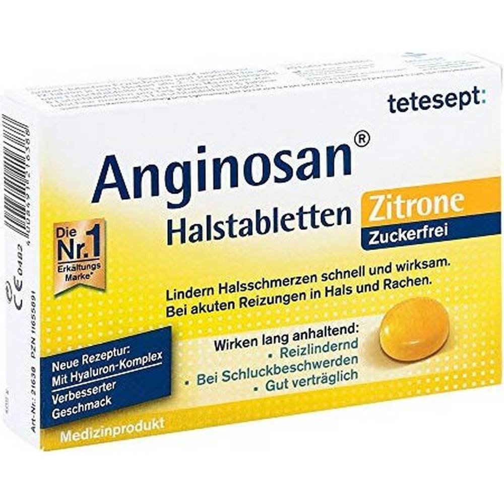 tetesept anginosan halstabletten zuckerfrei zitrone 20 stuck Tetesept Anginosan Halstabletten zuckerfrei Zitrone 20 Stück