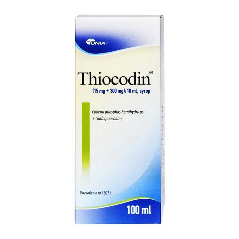 thiocodin syrup 15 mg 300 mg 10 ml 100 ml Thiocodin Syrup 15 mg + 300 mg/10 ml 100 ml