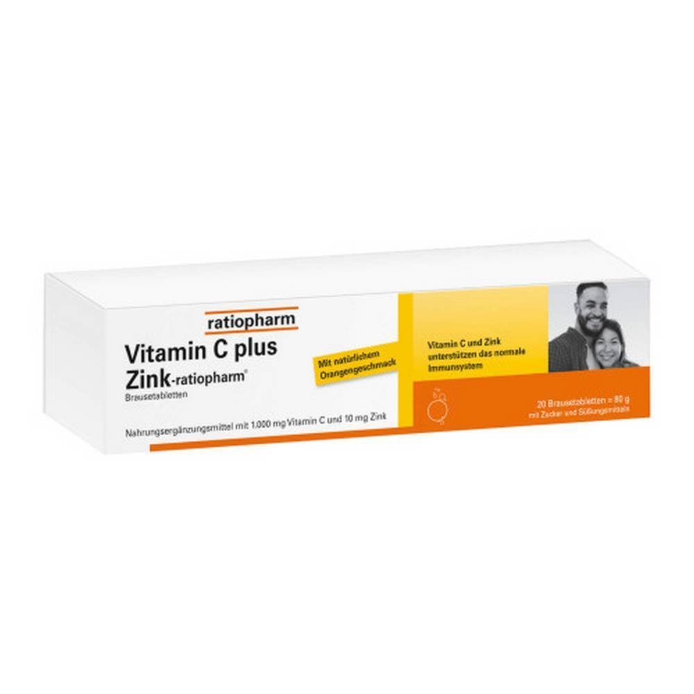 vitamin c plus zinc ratiopharm effervescent tablets 20 pcs VITAMIN C PLUS zinc ratiopharm effervescent tablets, 20 pcs