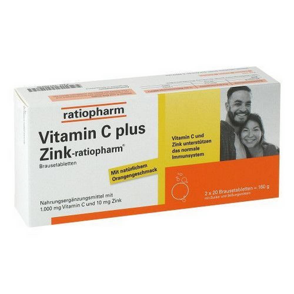 vitamin c plus zinc ratiopharm effervescent tablets 40 pcs VITAMIN C PLUS zinc ratiopharm effervescent tablets, 40 pcs