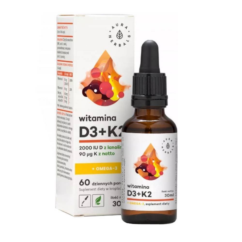 vitamin d3 2000 iu k2 omega 3 drops 30 ml Vitamin D3 (2000 IU) + K2 + Omega-3, drops, 30 ml