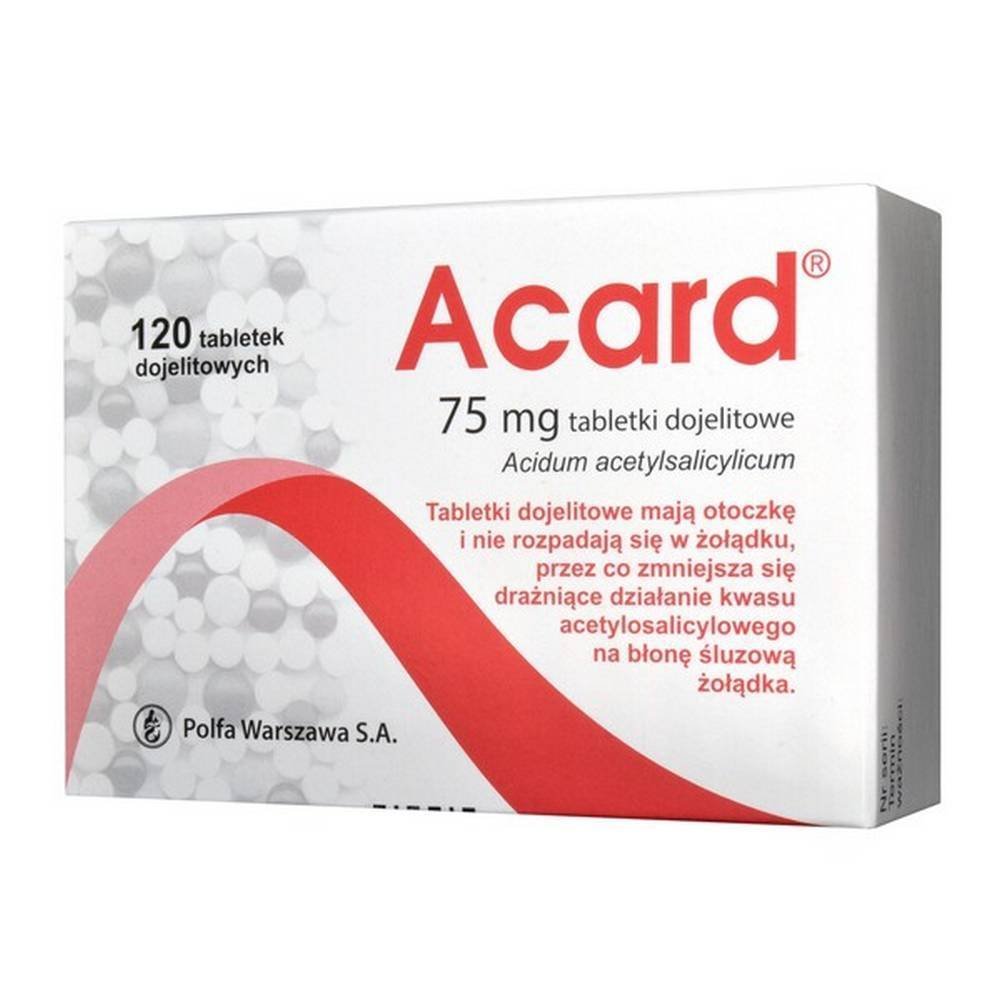 Acard 75 mg Enteric Tablets 120 pcs Acard 75 mg Enteric Tablets 120 pcs