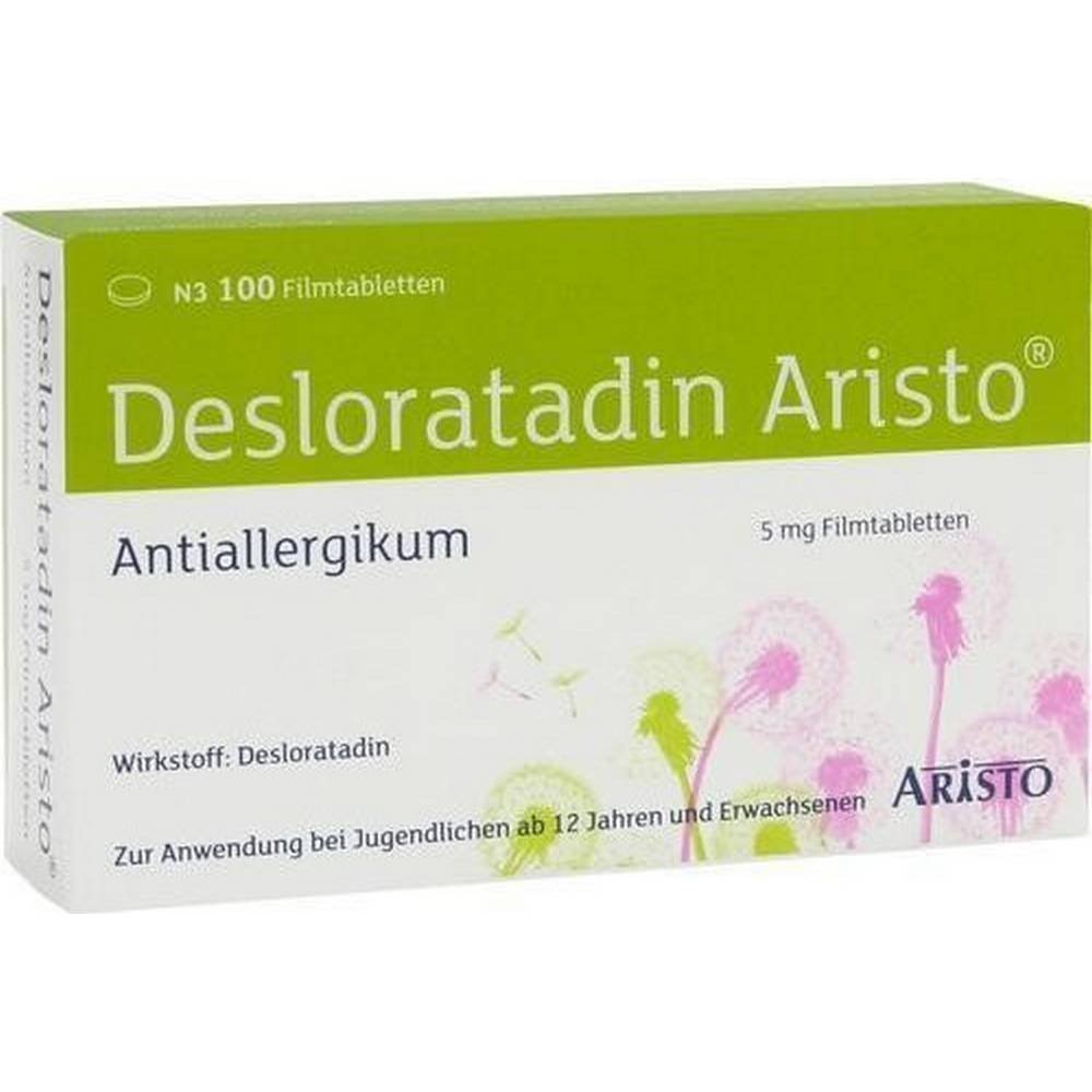 Aristo Pharma Desloratadin Aristo 5mg Filmtabletten 100 Stück Aristo Pharma Desloratadin Aristo 5mg Filmtabletten 100 Stück