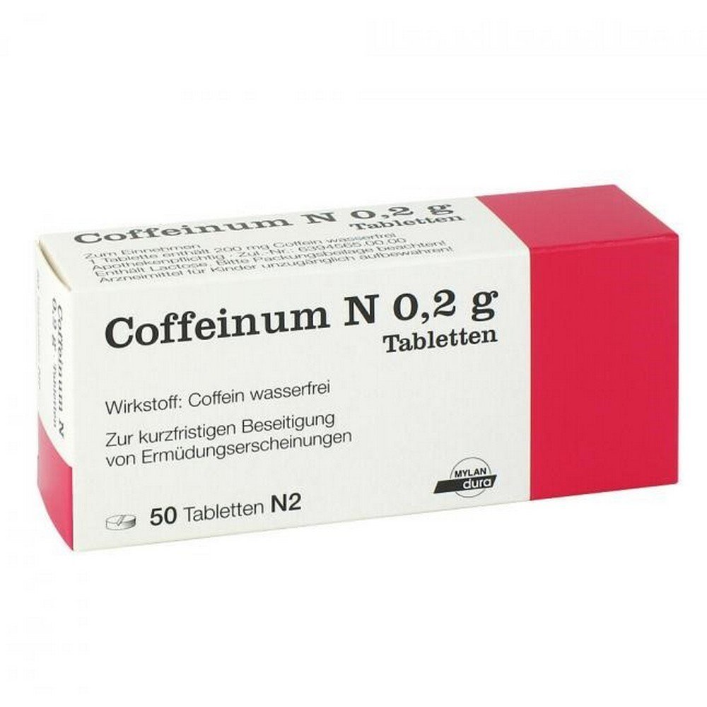 Coffeinum N 0.2 g Tablets 50 pcs Coffeinum N 0.2 g Tablets 50 pcs