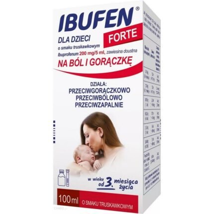 Ibufen Forte for Children 200 mg/5 ml Strawberry Suspension 100 ml