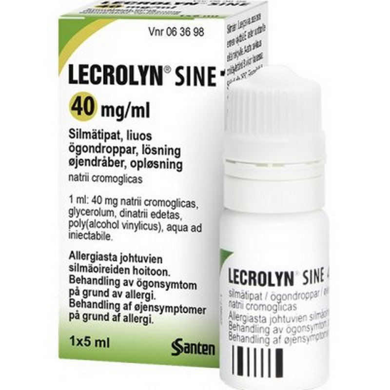 Lecrolyn 40 mg/ml eye drops 10 ml Lecrolyn 40 mg/ml eye drops 10 ml