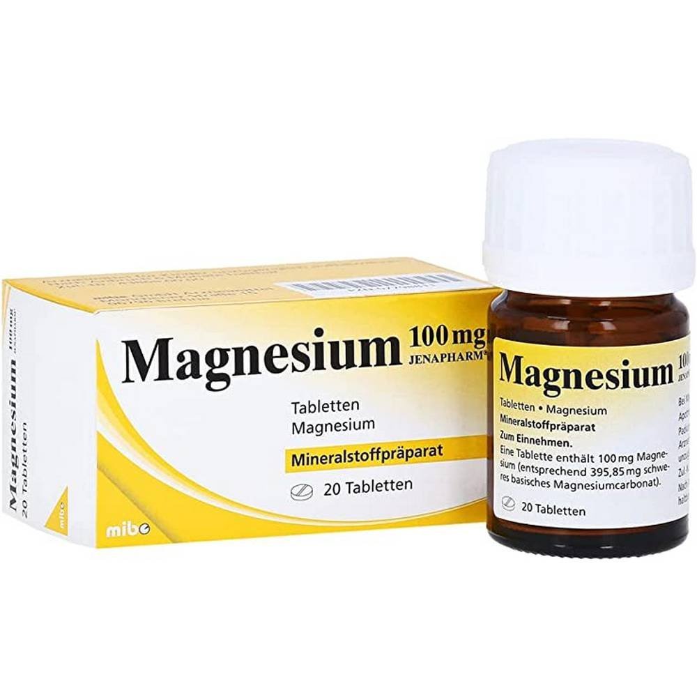 Magnesium 100 mg Jenapharm Tablets 20 pcs Magnesium 100 mg Jenapharm Tablets 20 pcs