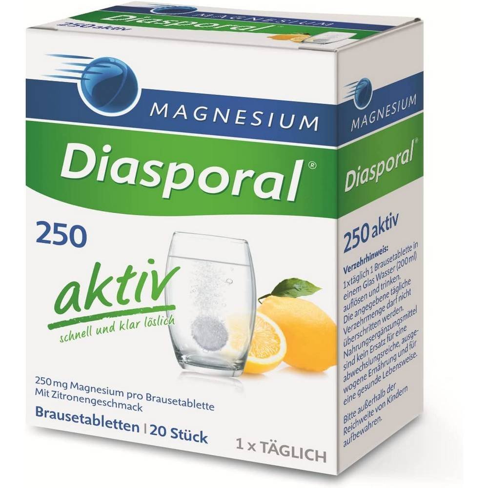 Magnesium Diasporal 250 Active Effervescent Tablets 20 pcs Magnesium Diasporal 250 Active Effervescent Tablets 20 pcs
