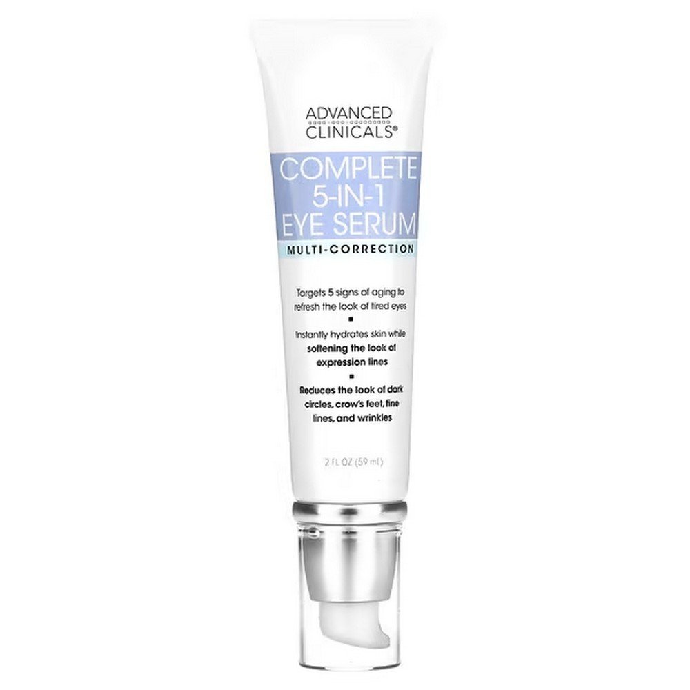 Advanced Clinicals, Complete 5-in-1 Eye Serum, Multi-Correction, complete 5-in-1 eye serum, multi-action, 59 ml (2 fl. oz.), Advanced Clinicals, Комплексная сыворотка для глаз «5 в 1», мультикоррекция Advanced Clinicals, Complete 5-in-1 Eye Serum, Multi-Correction, complete 5-in-1 eye serum, multi-action, 59 ml (2 fl. oz.), Advanced Clinicals, Комплексная сыворотка для глаз «5 в 1», мультикоррекция