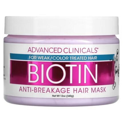 Advanced Clinicals, Biotin, Anti-Breakage Hair Mask, 12 fl. oz. (340 ml), Advanced Clinicals, Биотин, восстановление против ломкости волос