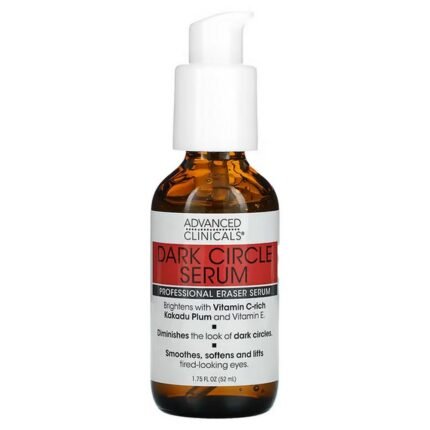 Advanced Clinicals, Dark Circle Serum, Dark Circle Serum, Fragrance Free, 52 ml (1.75 fl. oz.), Advanced Clinicals, Сыворотка Dark Circle, без отдушек, 1
