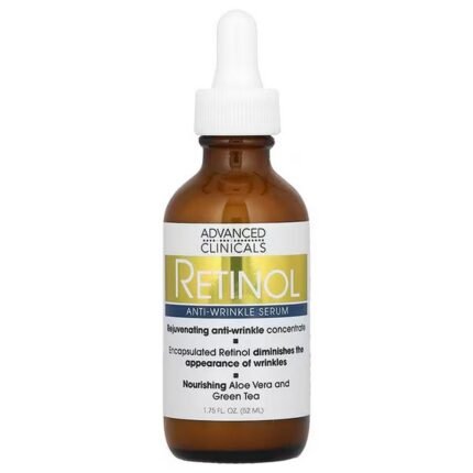 Advanced Clinicals, Retinol Serum, Anti-Wrinkle, 52 ml (1.75 fl. oz.), Advanced Clinicals, сыворотка с ретинолом, против морщин, 52 мл (1