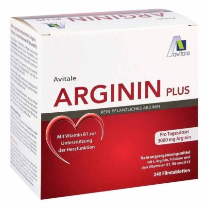 Arginine plus vitamin B1+b6+b12+folic acid film-coated tablets (240 pcs)