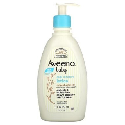 Aveeno, Baby, Daily Moisture Lotion, Moisturizing Baby Lotion, Fragrance Free, 12 fl oz (354 ml), Aveeno, Baby, увлажняющий лосьон для ежедневного применения, для детей, без запаха