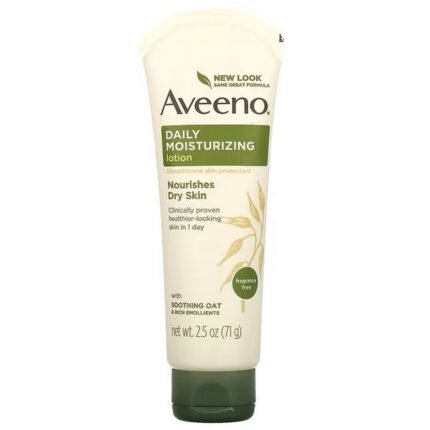 Aveeno, Daily Moisturizing Lotion, Daily Moisturizing Lotion, Fragrance Free, 2.5 fl oz (71 g), Aveeno, Увлажняющий лосьон для ежедневного применения, без отдушек, 71 г (2