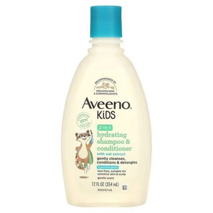 Aveeno, Kids, 2-in-1 Hydrating Shampoo & Conditioner with Oat Extract, 12 fl. oz. (354 ml), Aveeno, Для детей, увлажняющий шампунь и кондиционер 2 в 1 с экстрактом овса