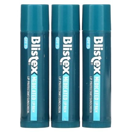 Blistex, Medicated Lip Protectant/Sunscreen, SPF 15, Original, 3 Balm Value Pack, (4.25 g) Each, Blistex, Medicated Lip Protectant/Sunscreen, LSF 15, Original, Vorteilspack mit 3 Balsamen, je 4