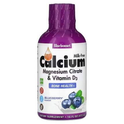 Bluebonnet Nutrition, Calcium Magnesium Citrate Liquid Supplement with Vitamin D3, 16 fl oz (473 ml), Bluebonnet Nutrition